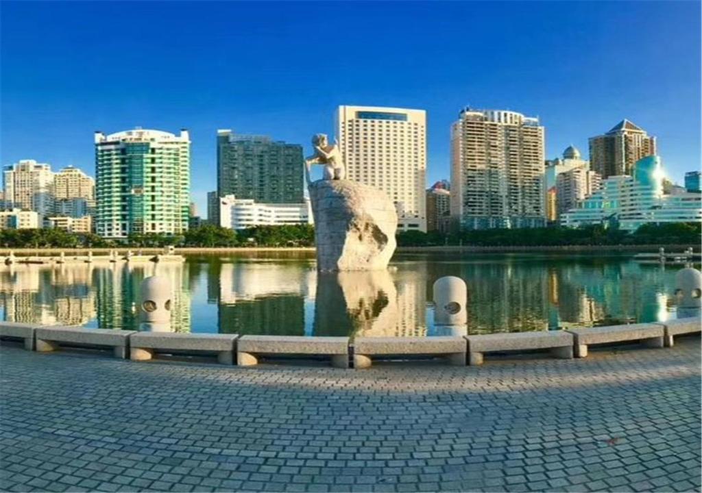 ホテルから撮影された、または一般的な廈門市の景色