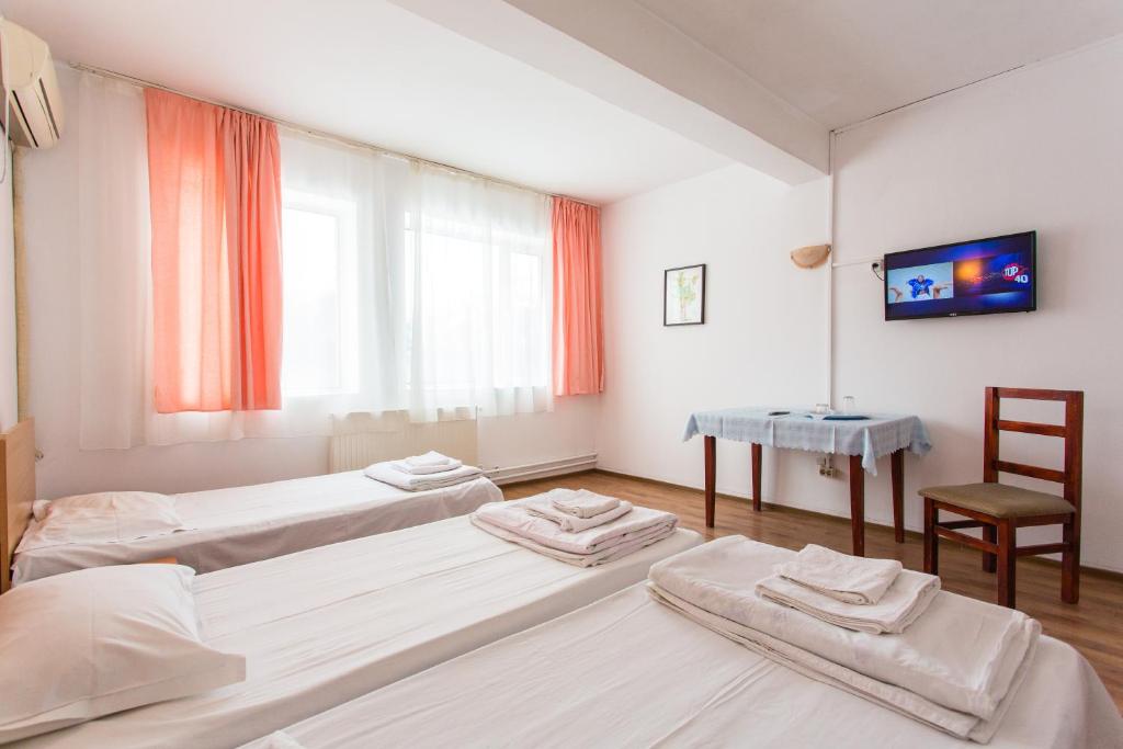 Postel nebo postele na pokoji v ubytování Hostel Horia