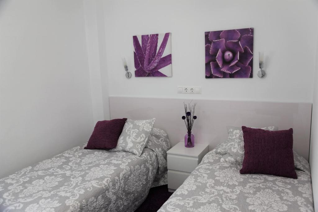Postel nebo postele na pokoji v ubytování Apartamento Solmar Playa de Gandía