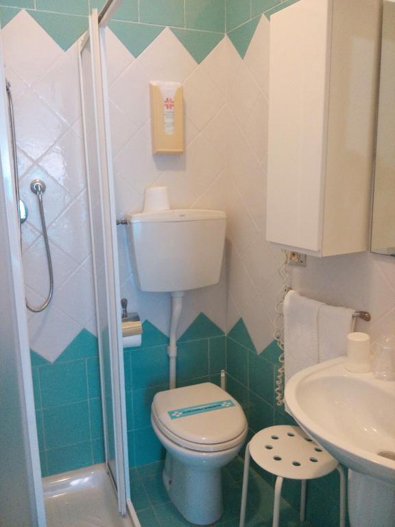 Koupelna v ubytování Hotel Telenia