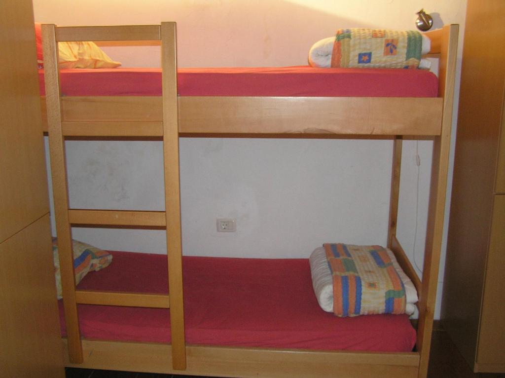 Palanda nebo palandy na pokoji v ubytování Pliskovica Youth Hostel