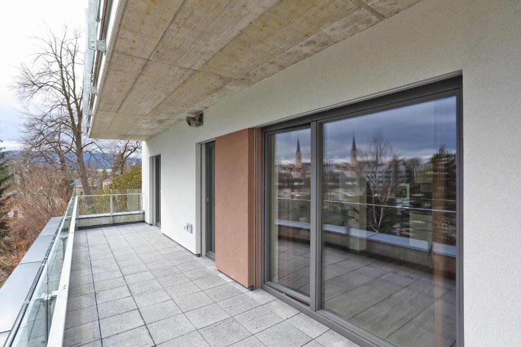 Balkón nebo terasa v ubytování Apartmány Terasy Café