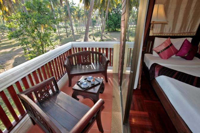 Balkón nebo terasa v ubytování Coral Hotel Bangsaphan