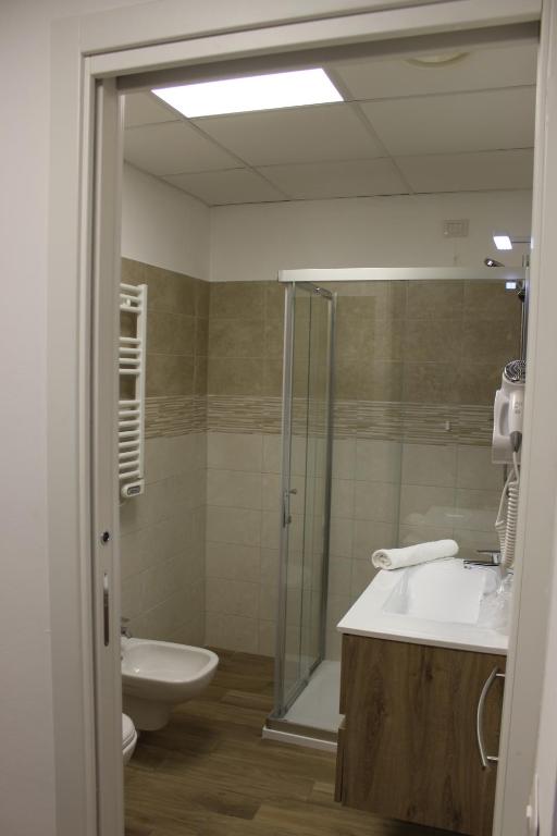 Koupelna v ubytování Hotel Bocciolo