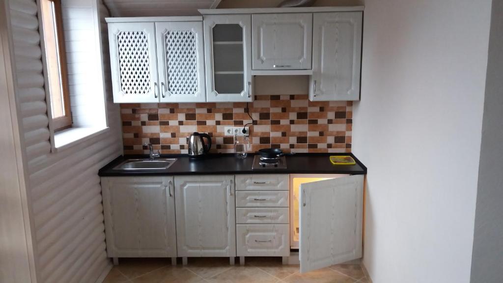 Kuchyň nebo kuchyňský kout v ubytování Karpatska Forel