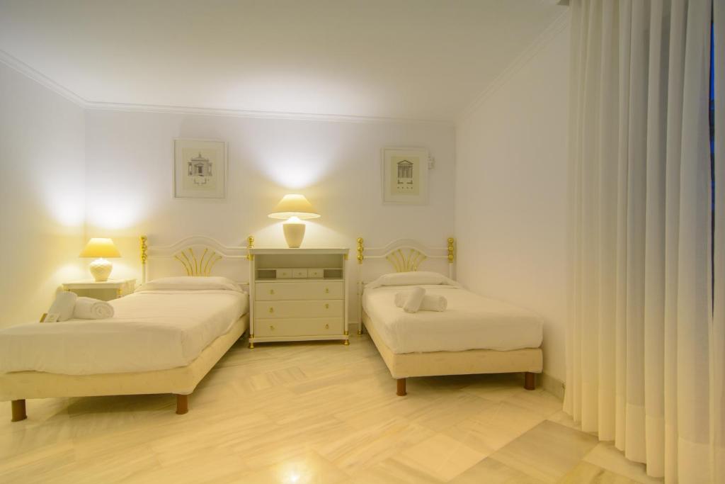 Posteľ alebo postele v izbe v ubytovaní Apartment in White Pearl Beach
