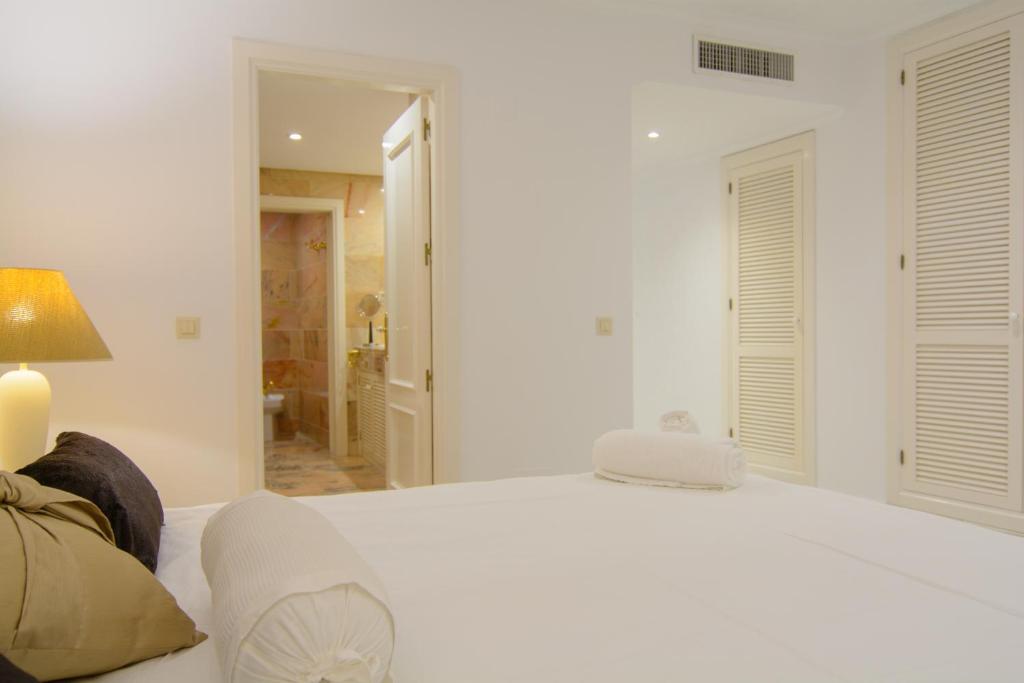 Posteľ alebo postele v izbe v ubytovaní Apartment in White Pearl Beach