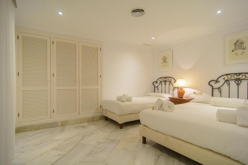 Posteľ alebo postele v izbe v ubytovaní Apartment in White Pearl Beach