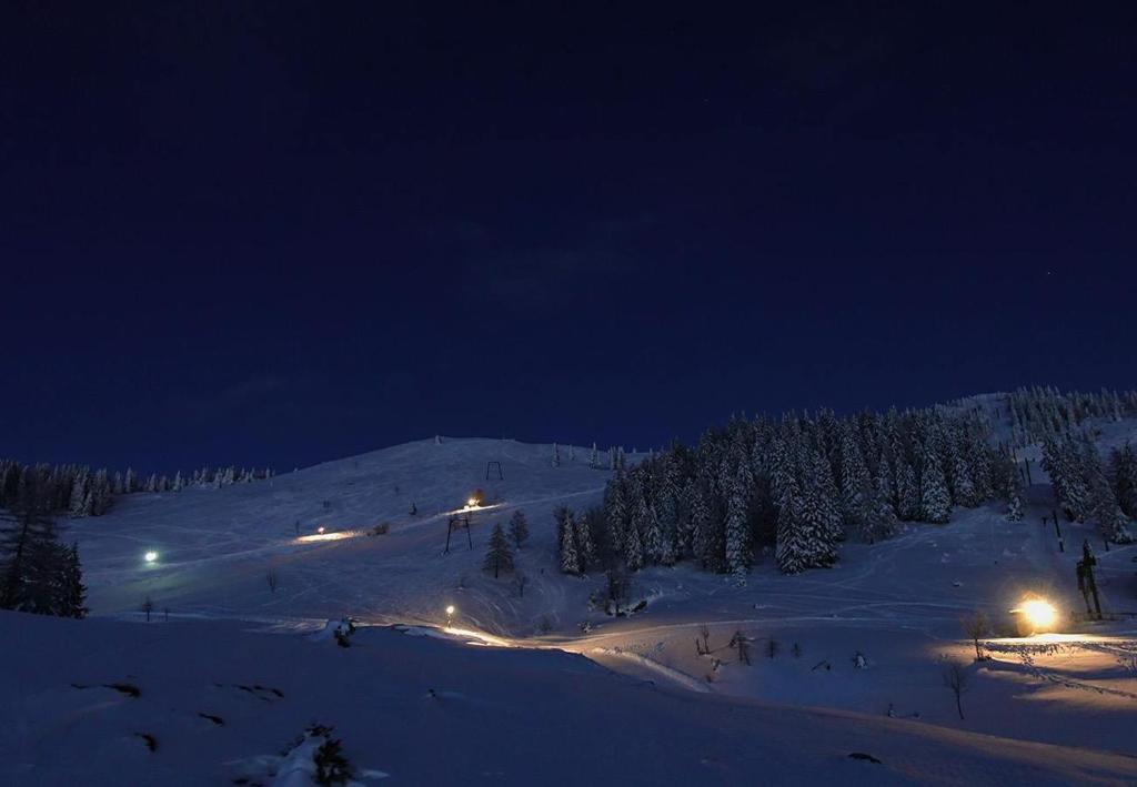 Koča Predilnica Velika Planina v zimě