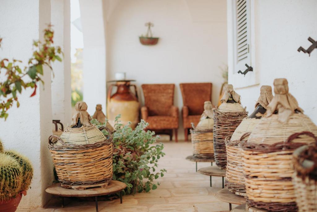 A seating area at Masseria Ancella