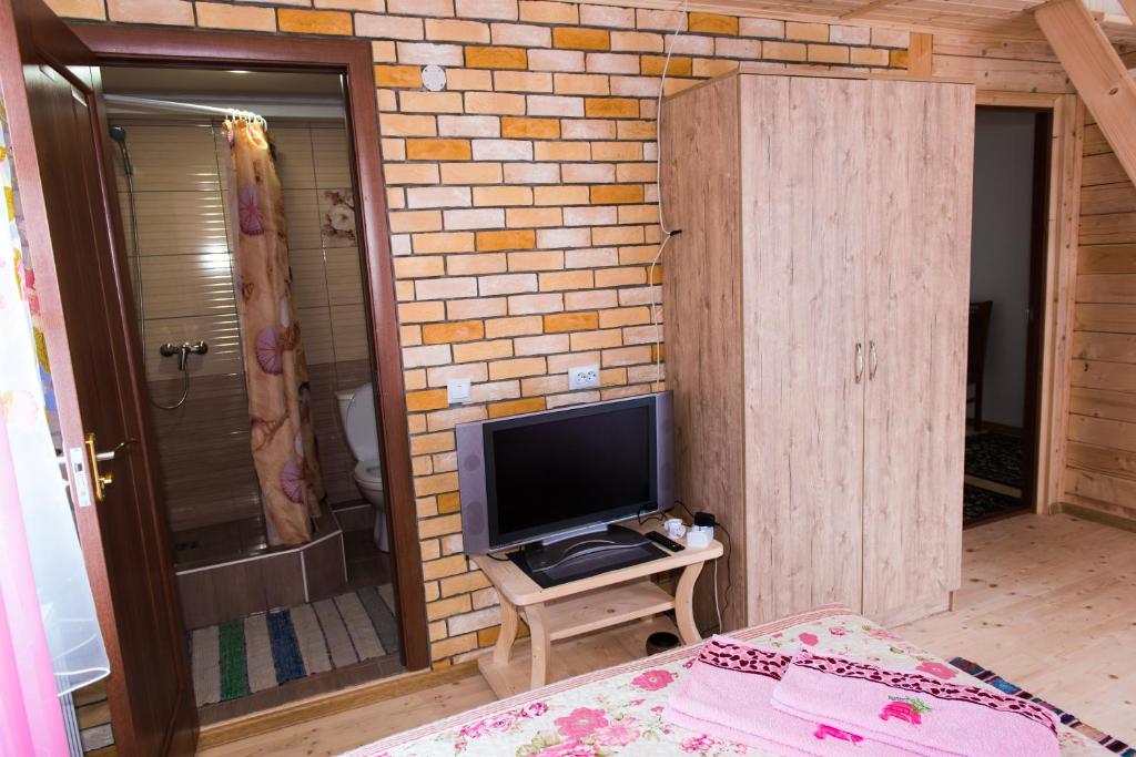 TV a/nebo společenská místnost v ubytování Шале на зарінку