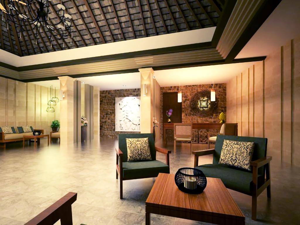 Posezení v ubytování Rajavilla Lombok Resort - Seaside Serenity