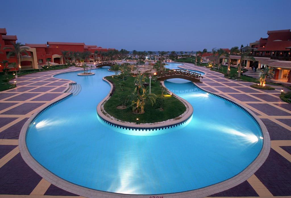 an overhead view of a pool at a resort at Sharm Grand Plaza Resort - Families and Couples Only in Sharm El Sheikh
