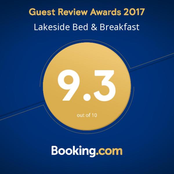 Ein Zertifikat, Auszeichnung, Logo oder anderes Dokument, das in der Unterkunft Lakeside Bed & Breakfast ausgestellt ist