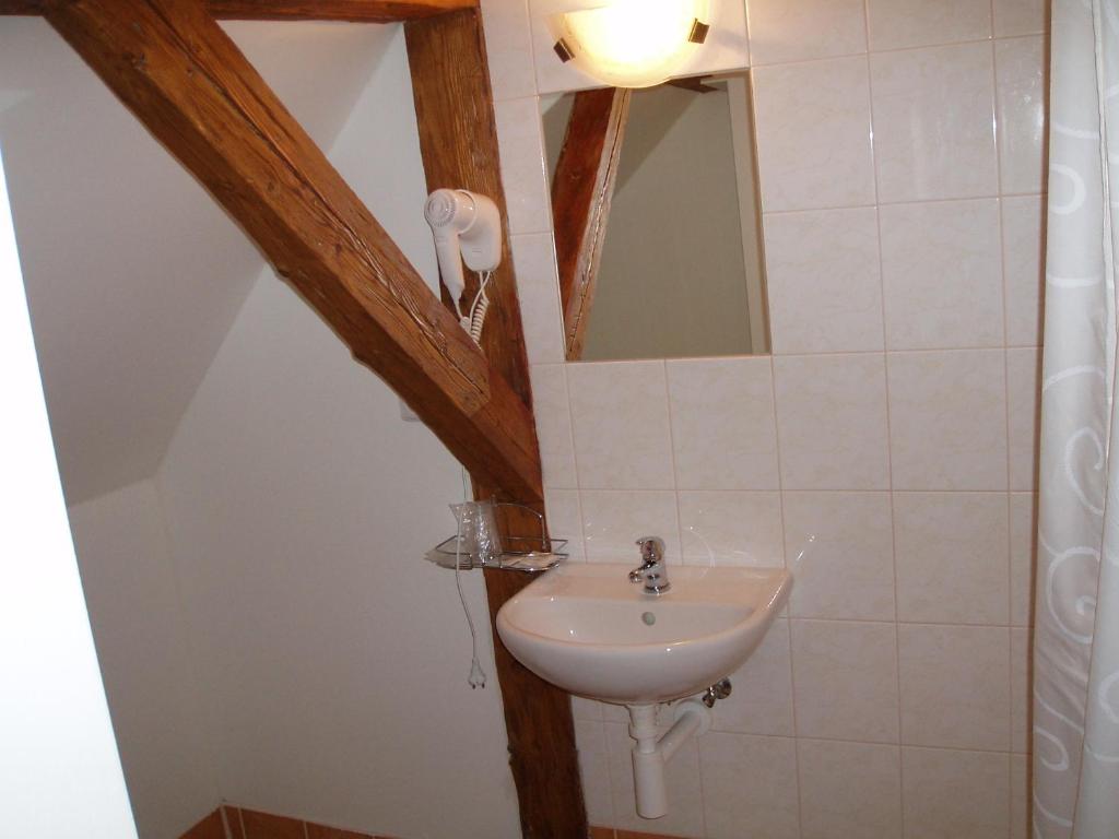Koupelna v ubytování Hotel Rytířsko