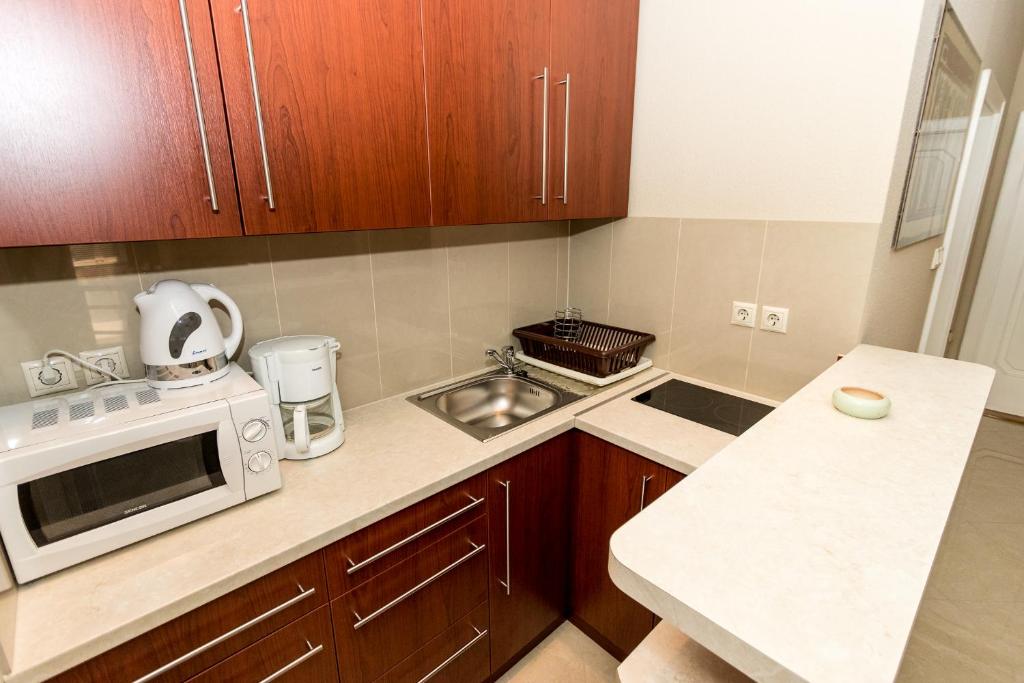 Kuchyň nebo kuchyňský kout v ubytování Haus Sonnenhof