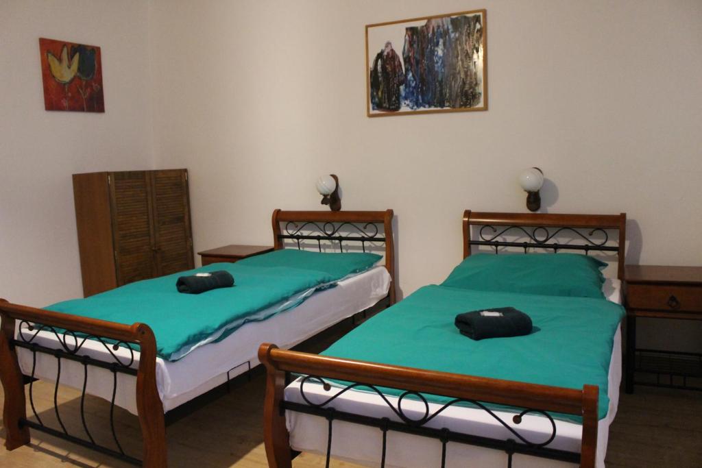Postel nebo postele na pokoji v ubytování Hotel Černý kůň