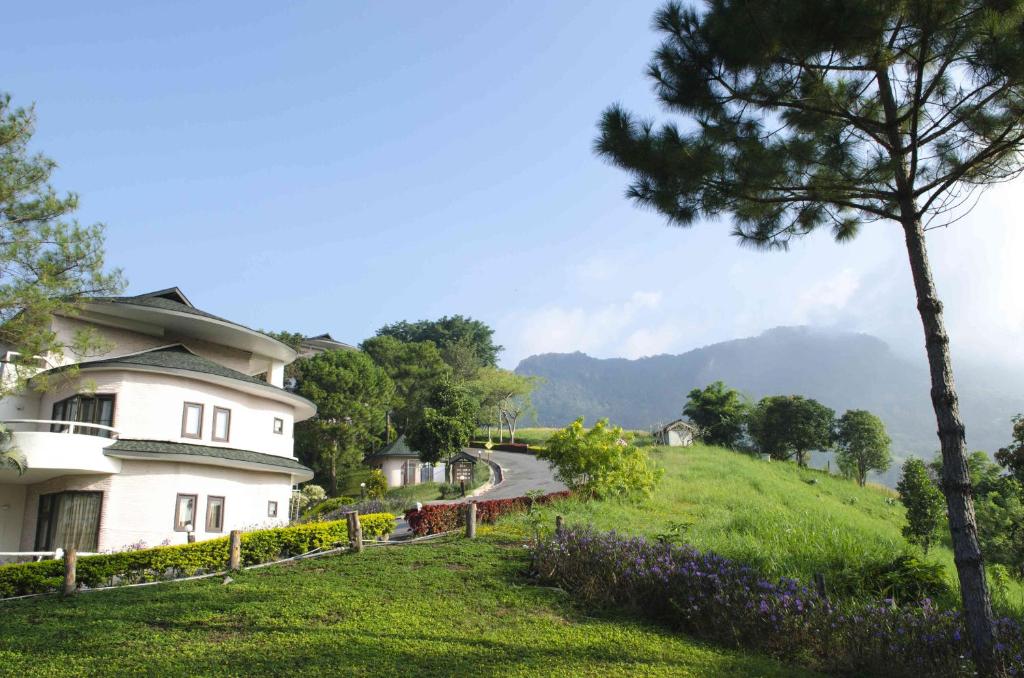 a house on a hill with a tree in the foreground at Imperial Phukaew Hill Resort in Khao Kho