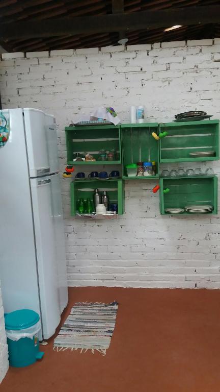 Kuchyň nebo kuchyňský kout v ubytování Maragogi Hostel