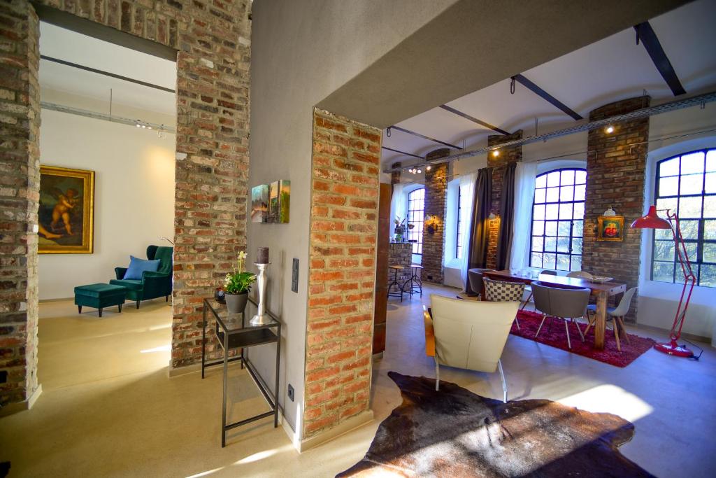 Ein Sitzbereich in der Unterkunft Carl-Kaiser-Loft I