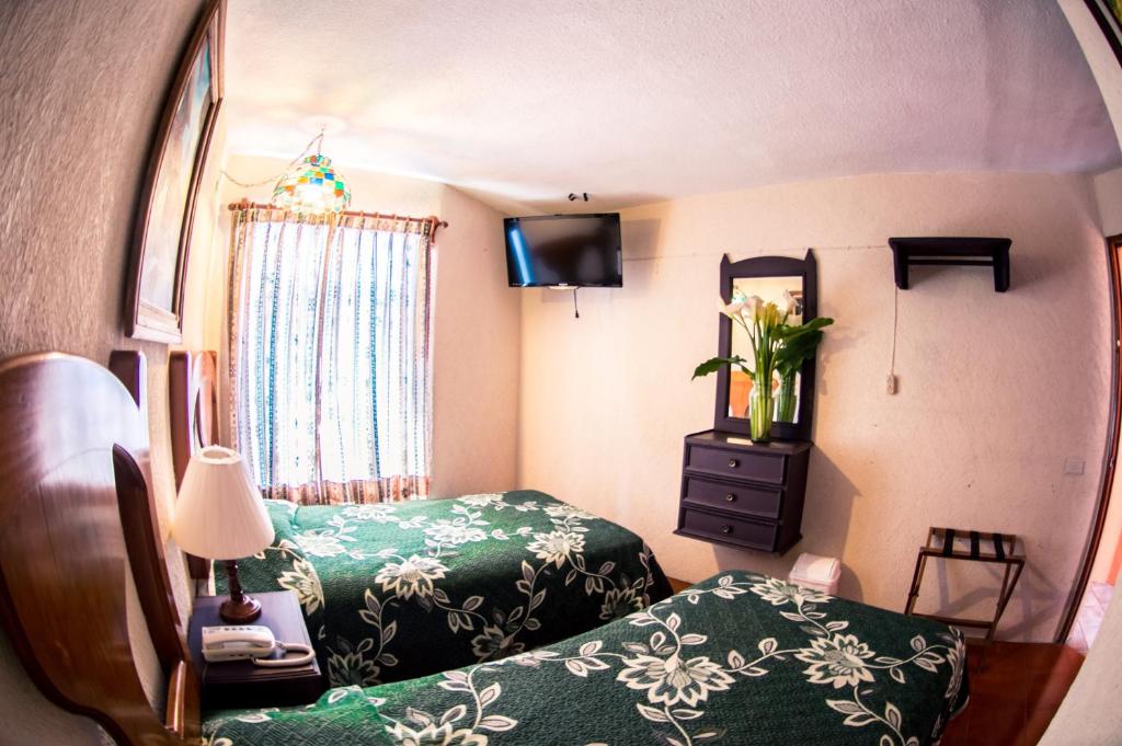 Postel nebo postele na pokoji v ubytování Hotel posada casa regia