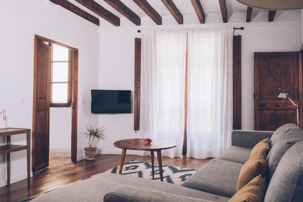 TV a/nebo společenská místnost v ubytování Canavall