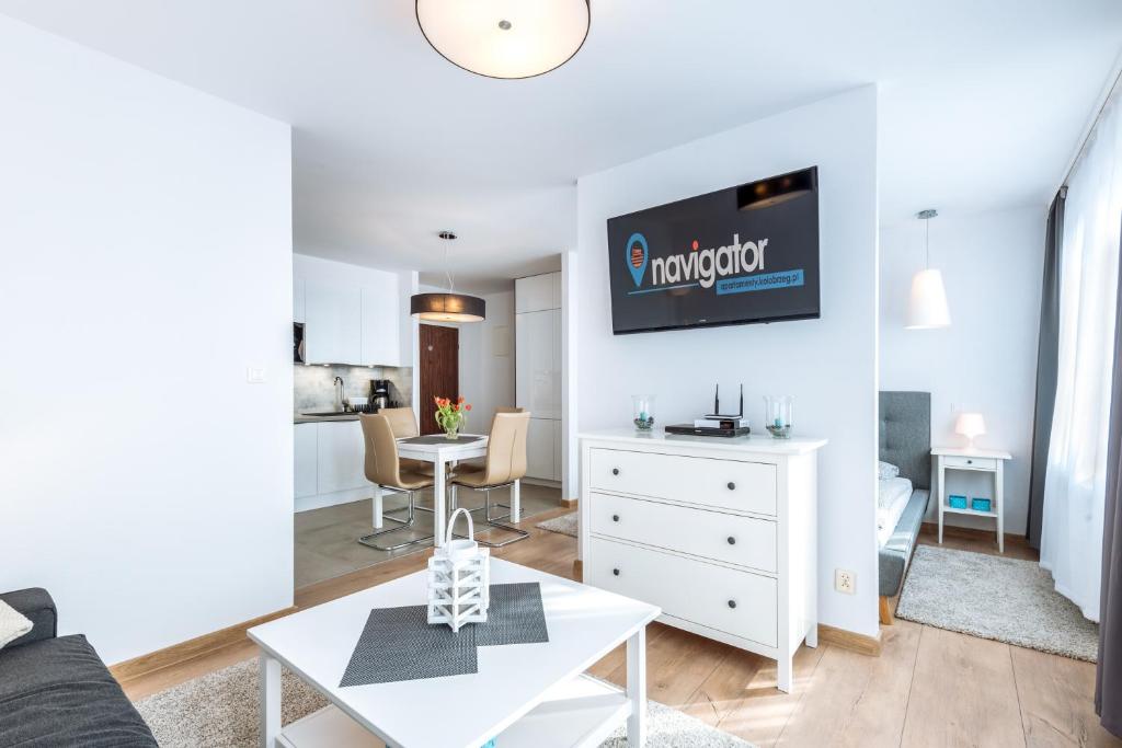 Kuchyňa alebo kuchynka v ubytovaní Apartamenty NAVIGATOR-PORT