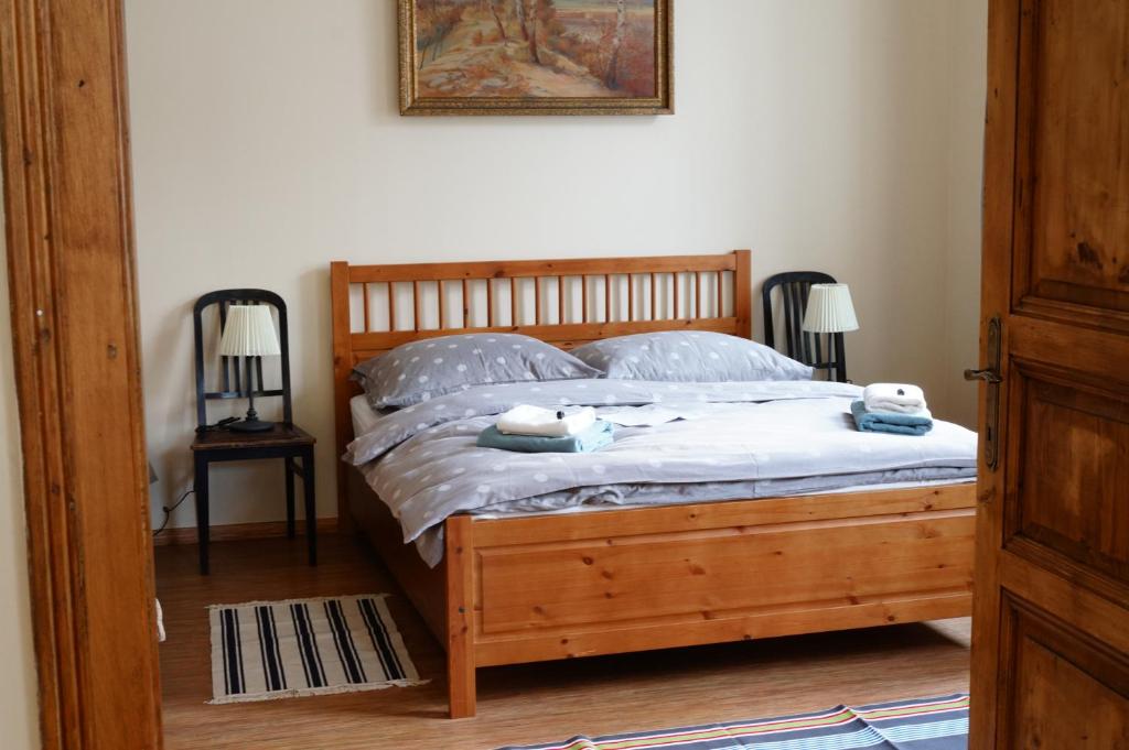 Postel nebo postele na pokoji v ubytování Apartmány Mary