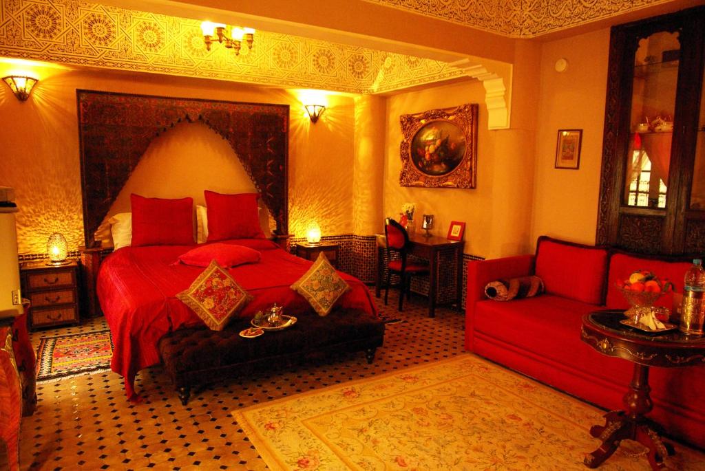 Area soggiorno di Riad Ibn Battouta & Spa