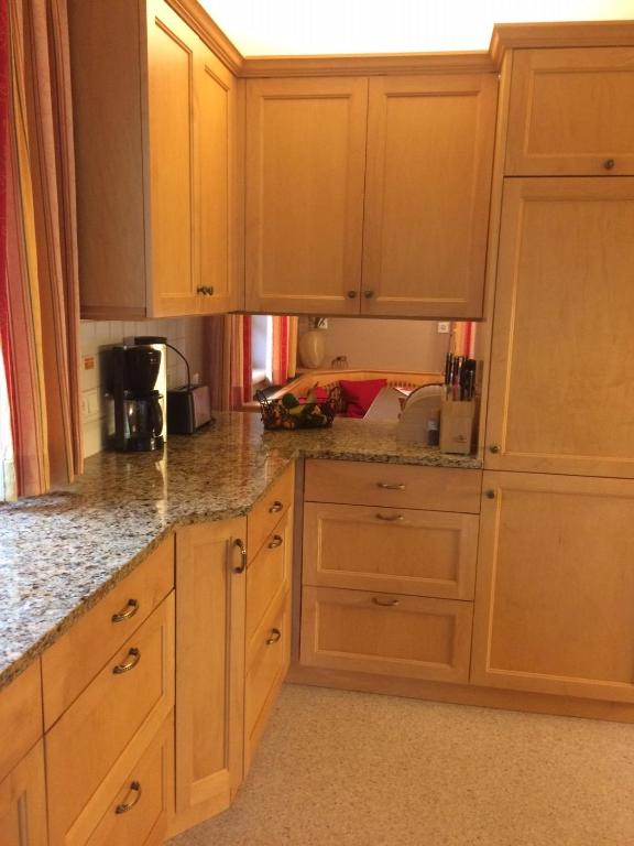 Kuchyň nebo kuchyňský kout v ubytování Ferienhaus König