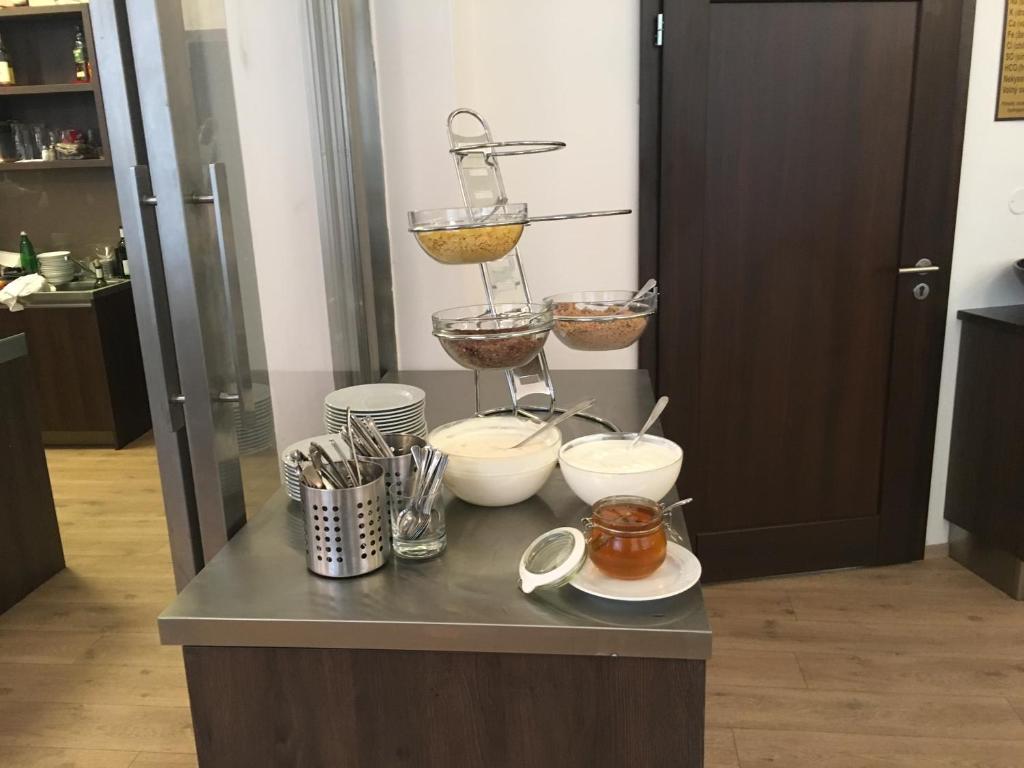 Una cocina o cocineta en Hotel Bellevue Tlapak
