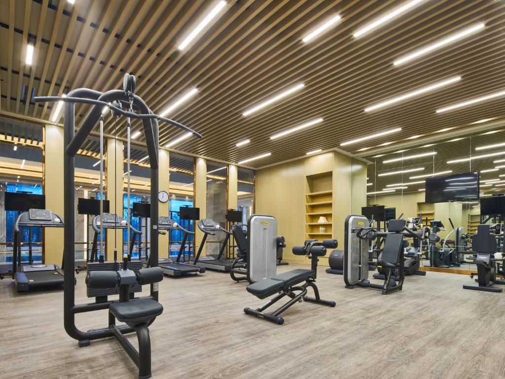 Fitness centrum a/nebo fitness zařízení v ubytování PRIMUS Hotel Wuhan Hannan
