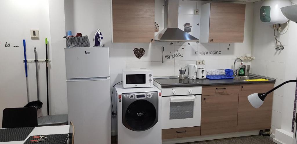 A kitchen or kitchenette at M&F Apartments Sol