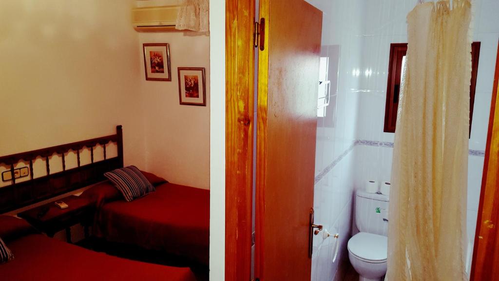 Koupelna v ubytování Hostal Roca