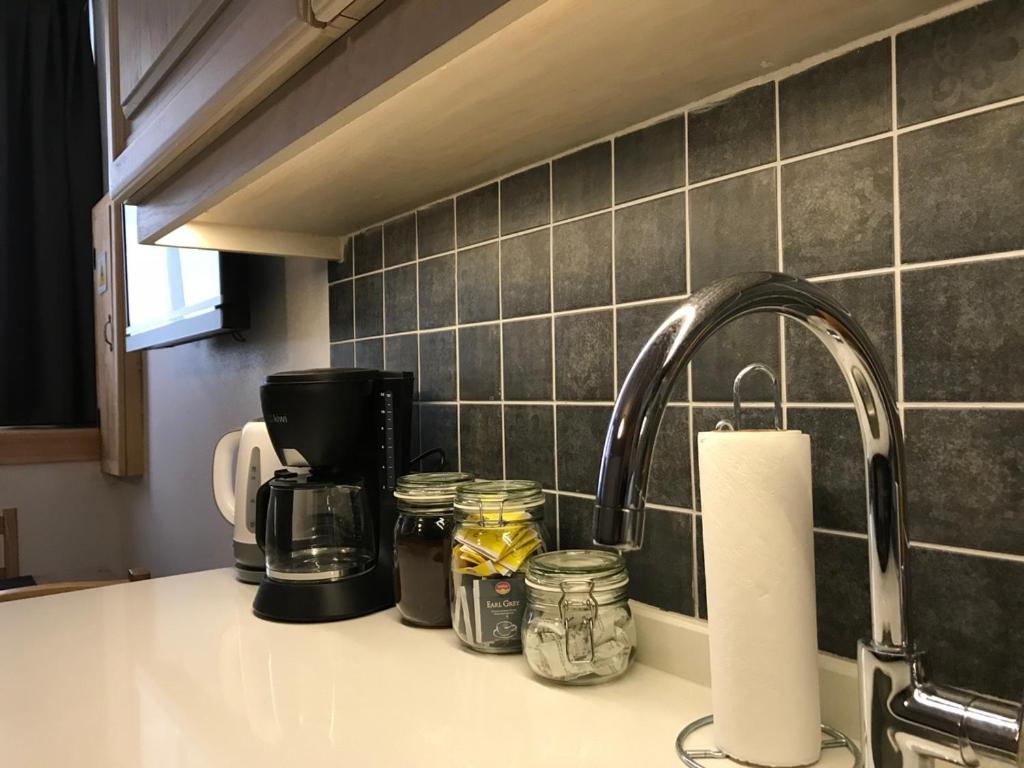 Kuchyň nebo kuchyňský kout v ubytování Catirga Konak Apartments