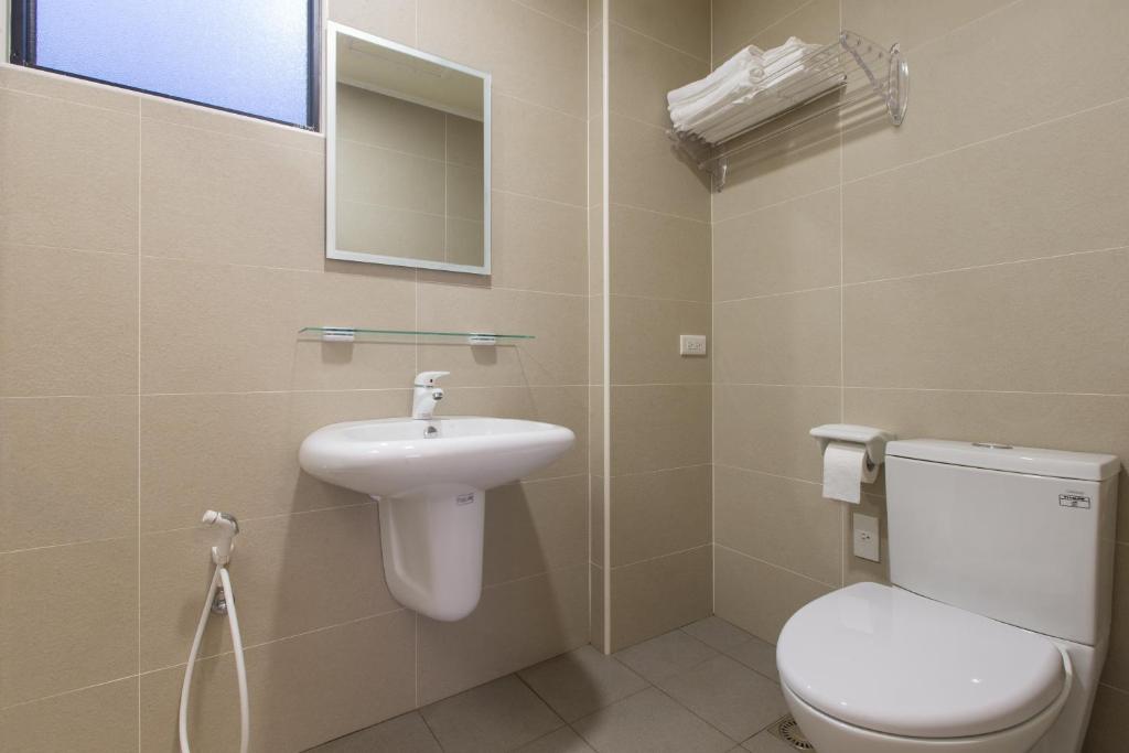 Koupelna v ubytování Sanwu Homestay