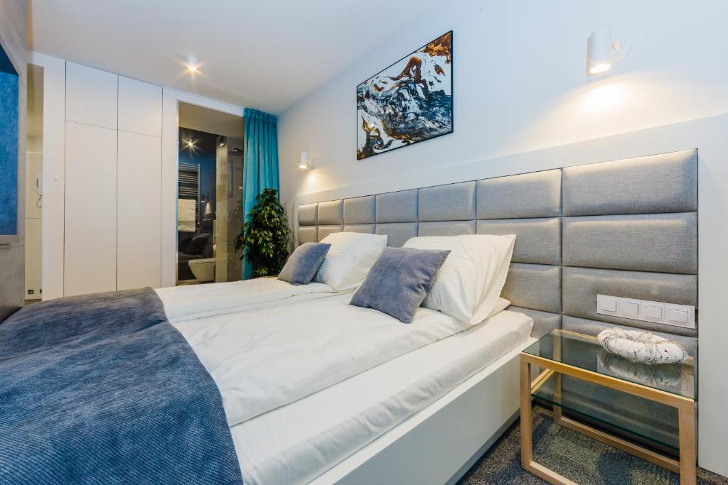 Posteľ alebo postele v izbe v ubytovaní Zigzak Apartments Superior 10B