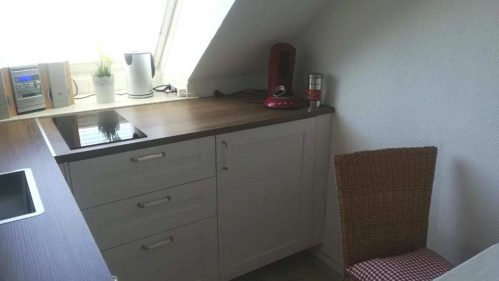 Kuchyň nebo kuchyňský kout v ubytování Haus Nautilus