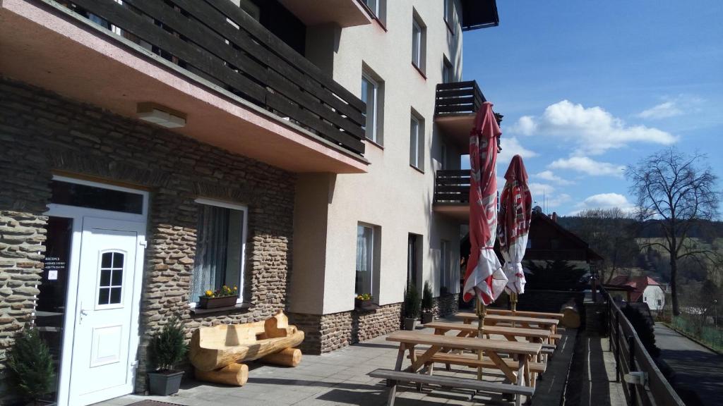 Balkón nebo terasa v ubytování Penzion Diana