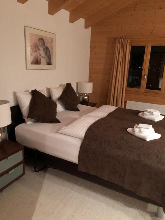 Postel nebo postele na pokoji v ubytování Chalet Studen