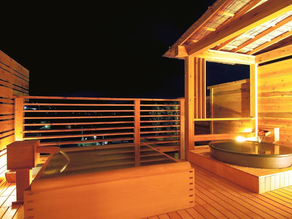 Balkón nebo terasa v ubytování Hotel Tsubakino