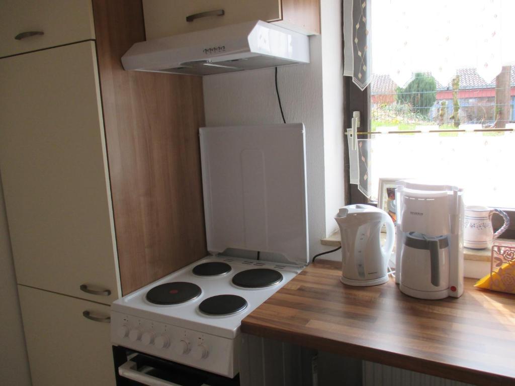Kuchyň nebo kuchyňský kout v ubytování Apartments in Behringersmühle