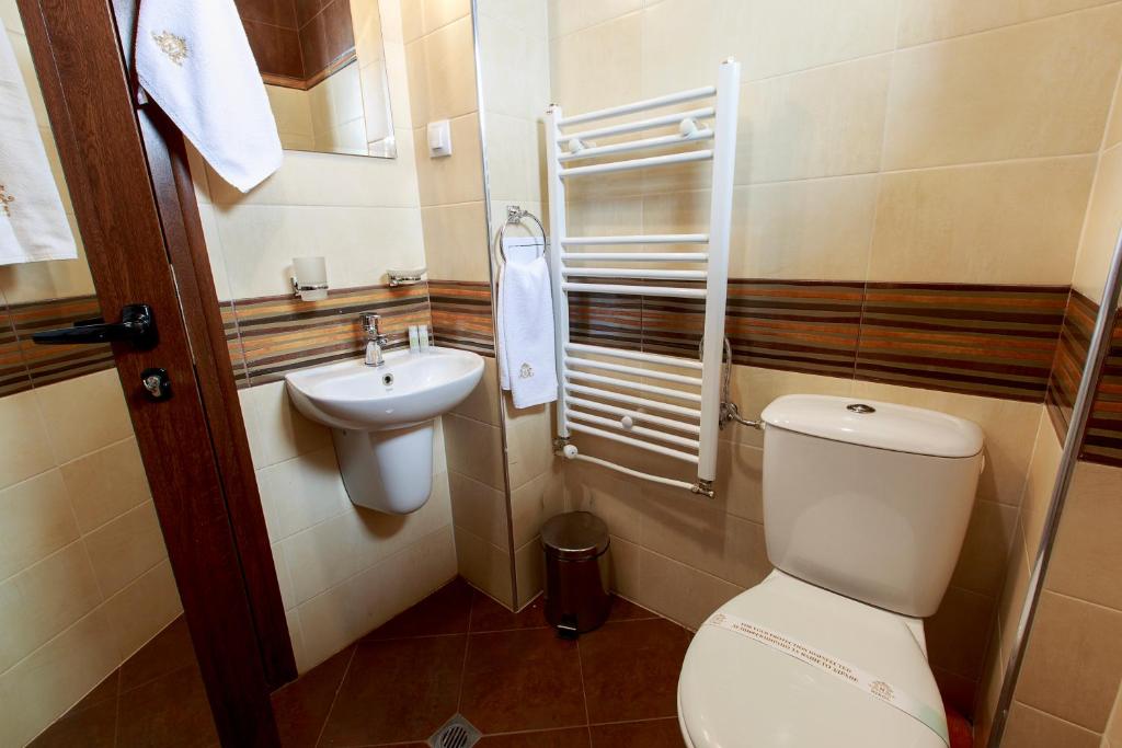 Koupelna v ubytování Hotel Nikol
