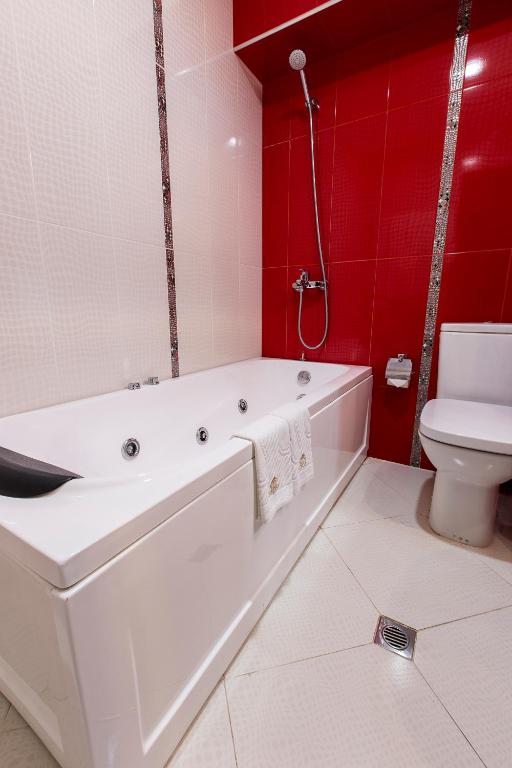Koupelna v ubytování Hotel Nikol