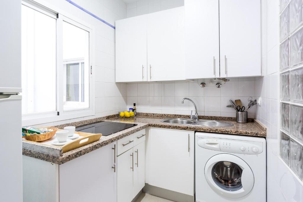 Kuchyňa alebo kuchynka v ubytovaní Apartamentos Diaber Gerona 22