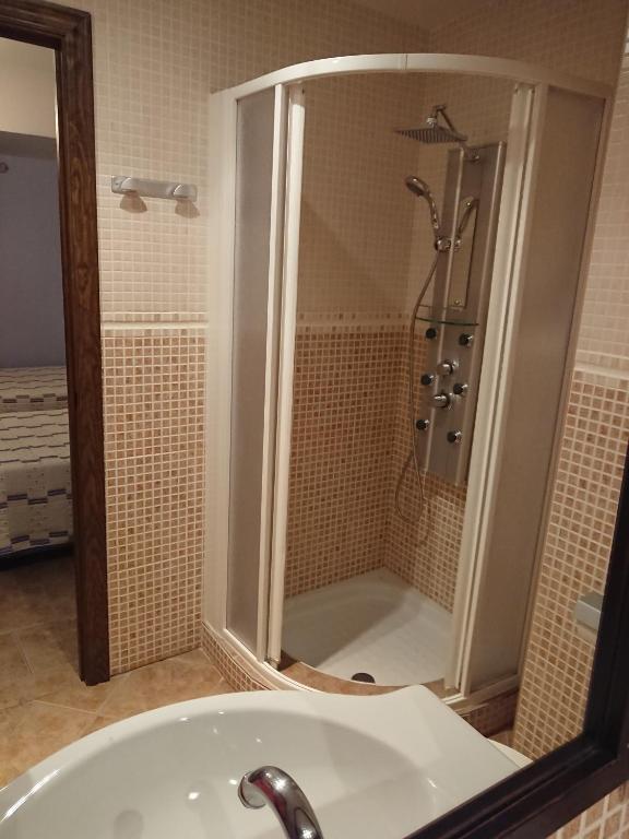 Koupelna v ubytování Posada La Reja