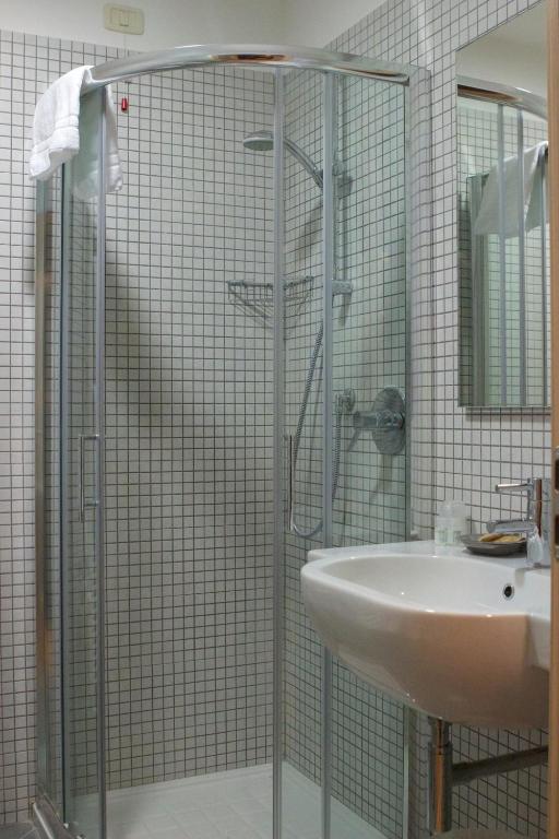 Koupelna v ubytování Hotel Belvedere