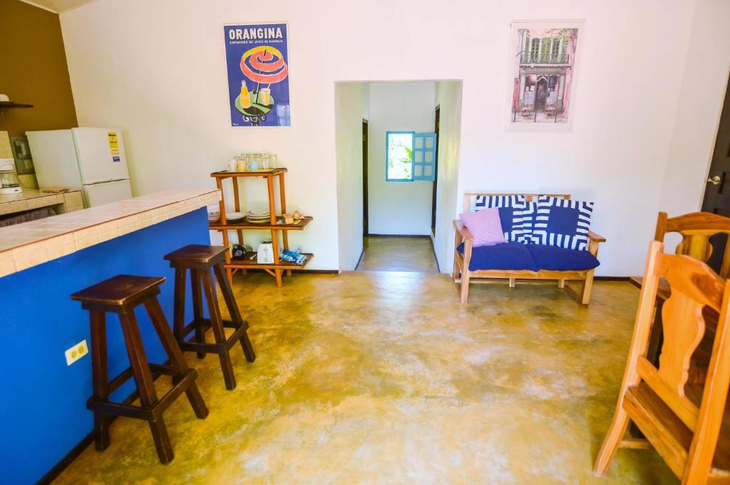 Posezení v ubytování Casa Maya