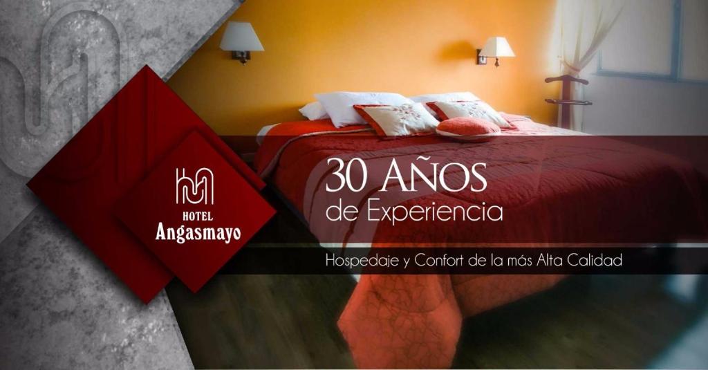 a poster of a hotel room with a bed at Hotel Hangas Mayo in Ipiales