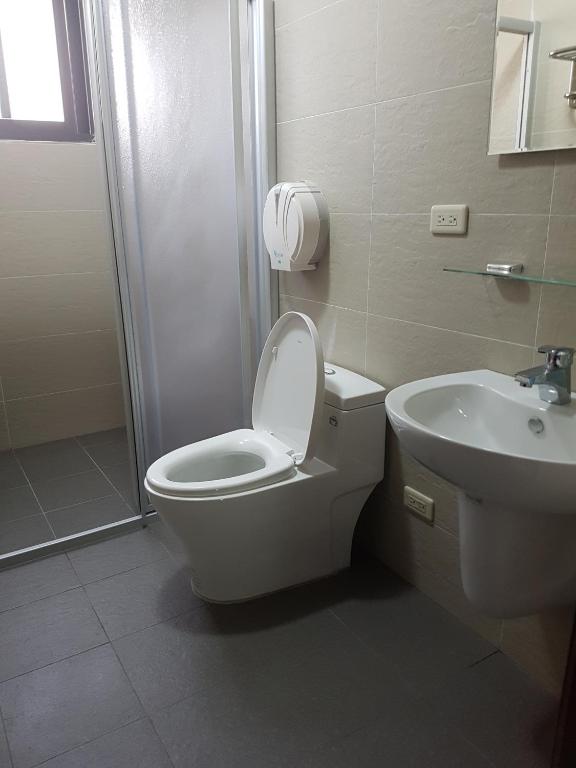 Koupelna v ubytování Caibei Homestay